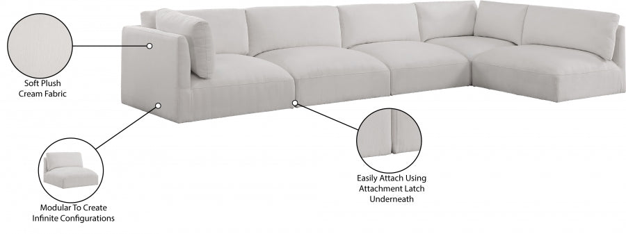 Sectionnel modulaire en tissu Ease