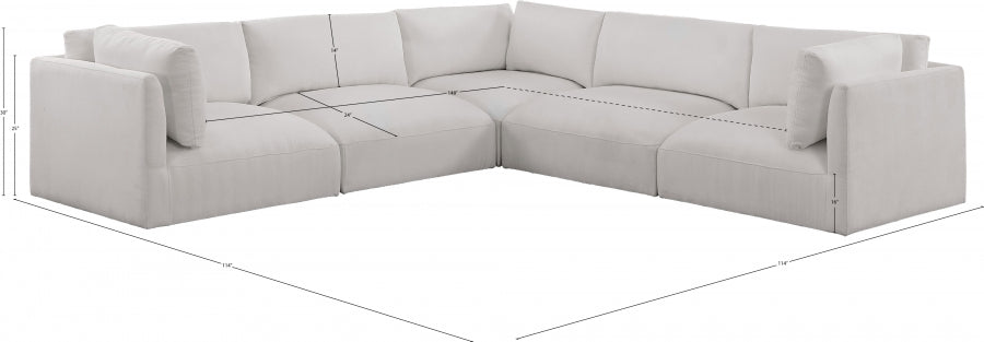 Sectionnel modulaire en tissu Ease
