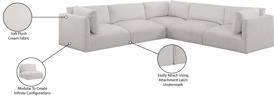 Sectionnel modulaire en tissu Ease