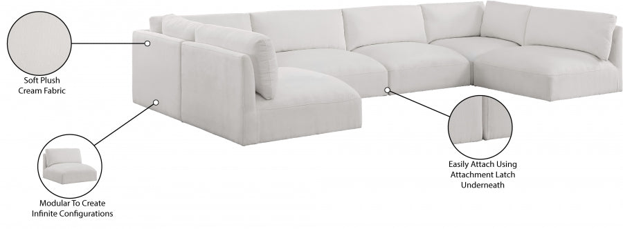 Sectionnel modulaire en tissu Ease