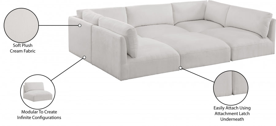 Sectionnel modulaire en tissu Ease