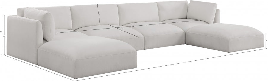 Sectionnel modulaire en tissu Ease