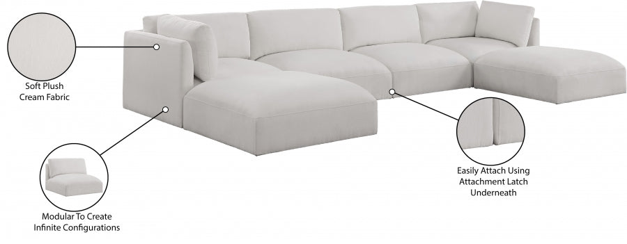 Sectionnel modulaire en tissu Ease