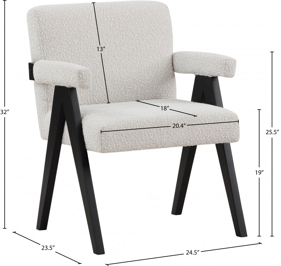 Fauteuil d'appoint en tissu boucle Woodloch