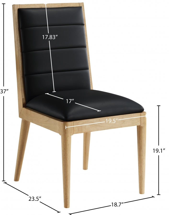 Chaise de salle à manger en cuir végétalien Bristol