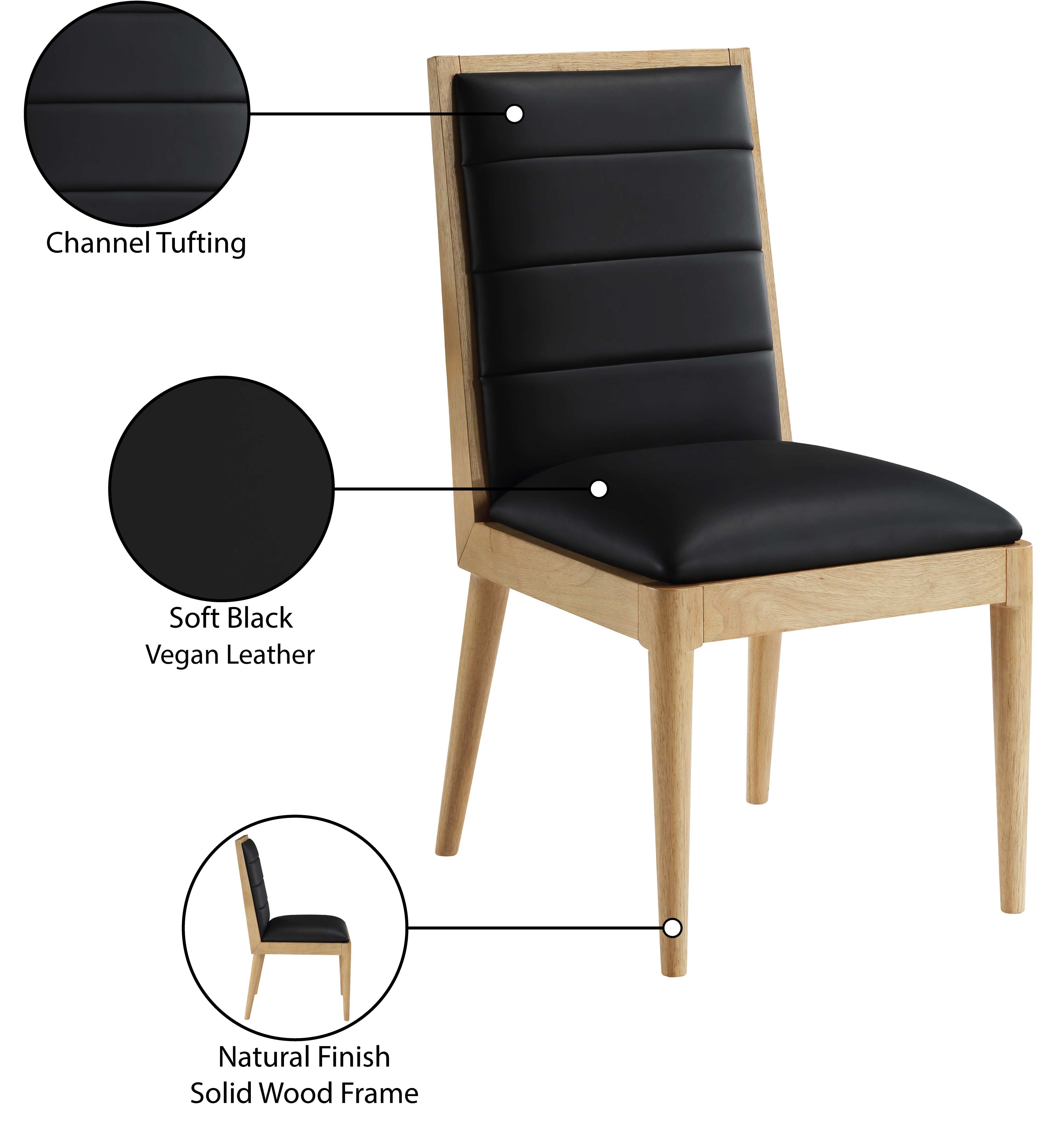 Chaise de salle à manger en cuir végétalien Bristol