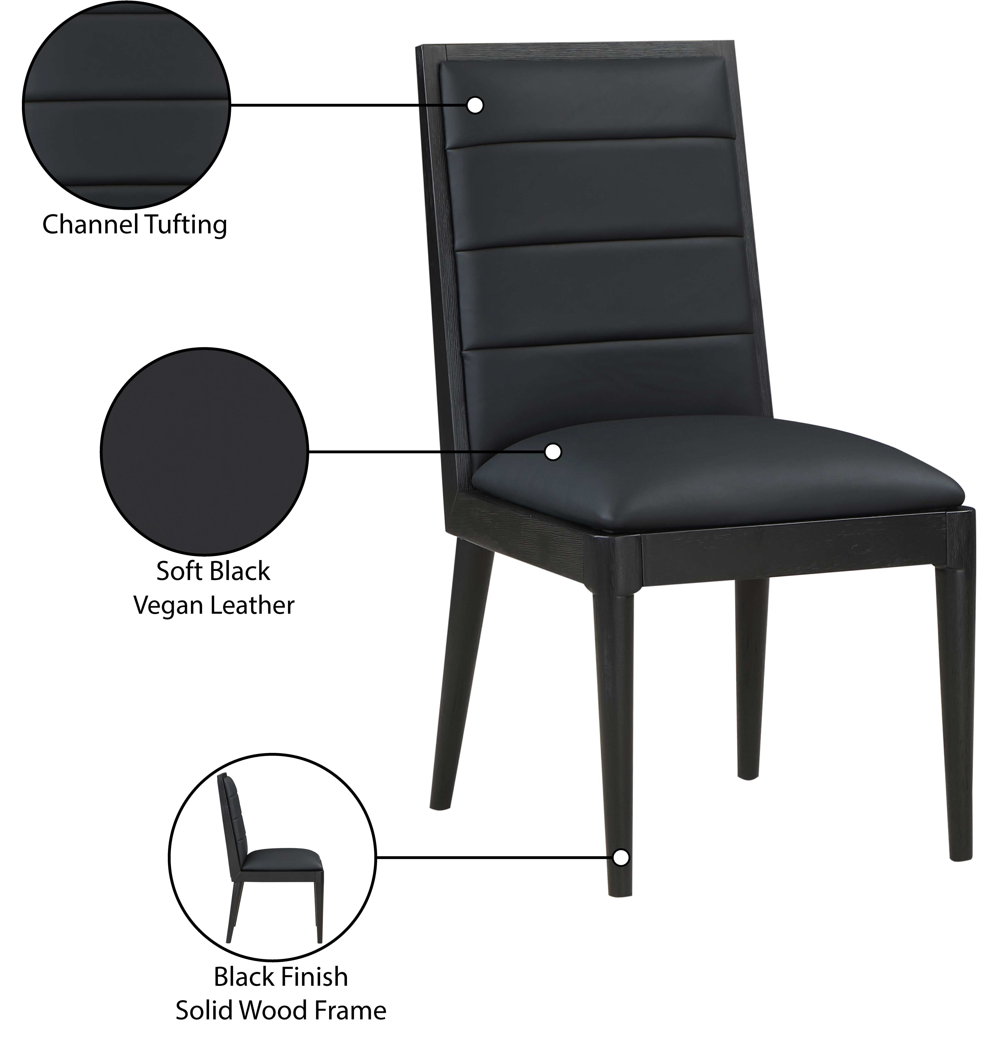 Chaise de salle à manger en cuir végétalien Bristol