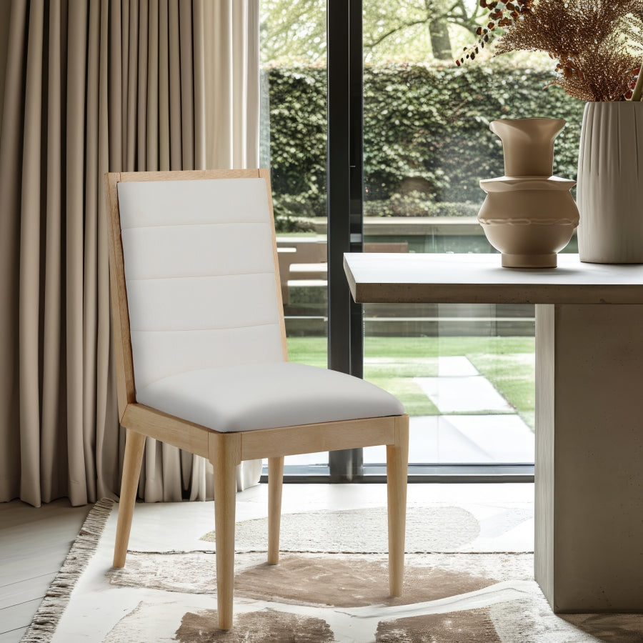 Chaise de salle à manger en tissu texturé en lin Bristol