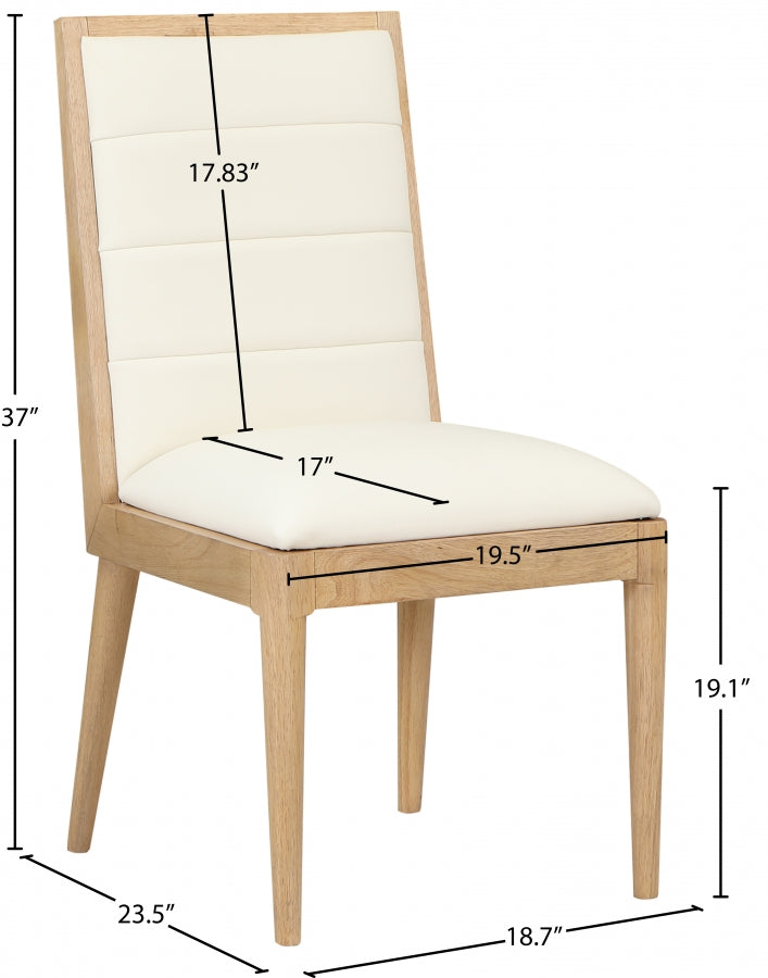 Chaise de salle à manger en tissu texturé en lin Bristol