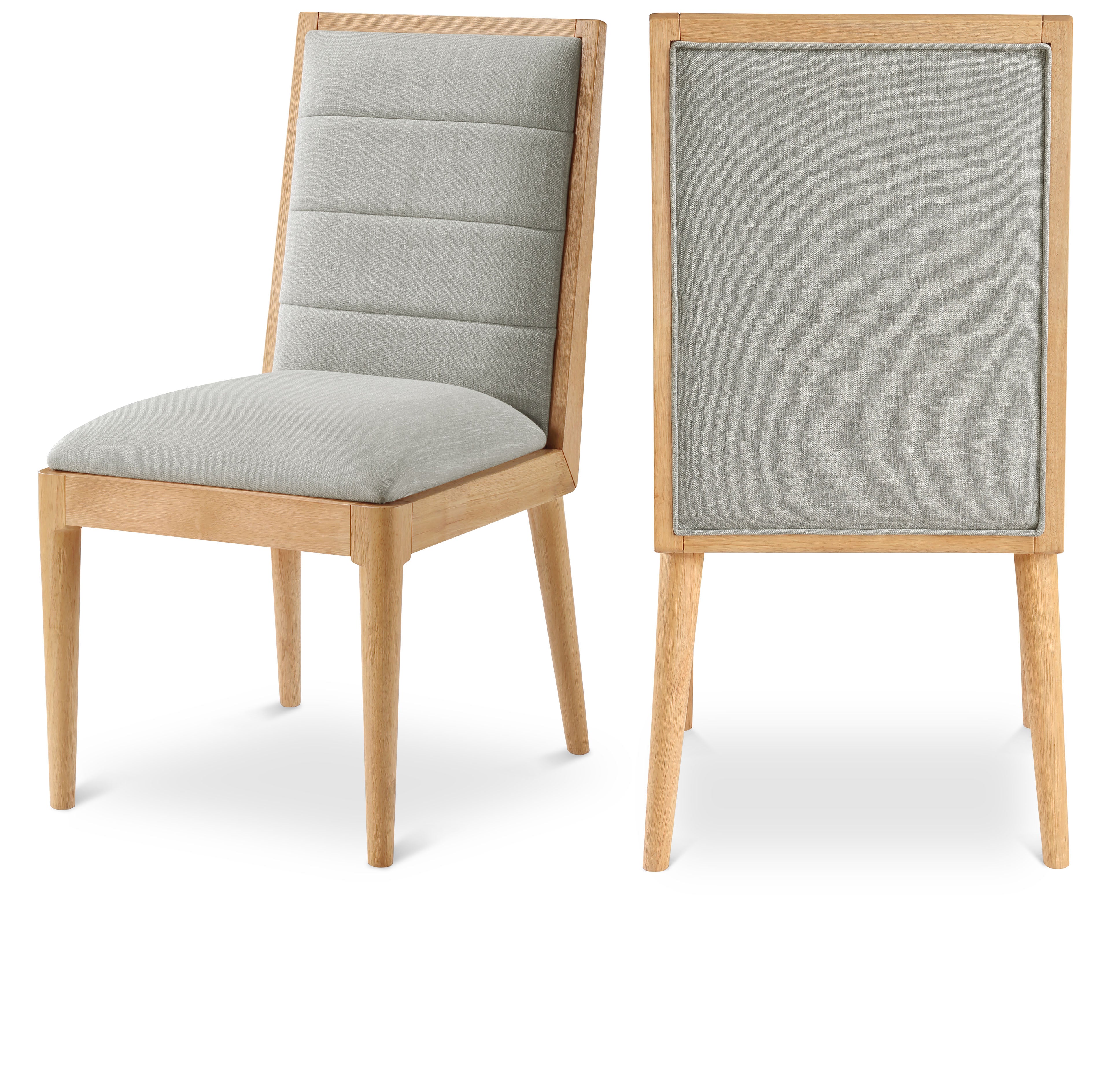 Chaise de salle à manger en tissu texturé en lin Bristol