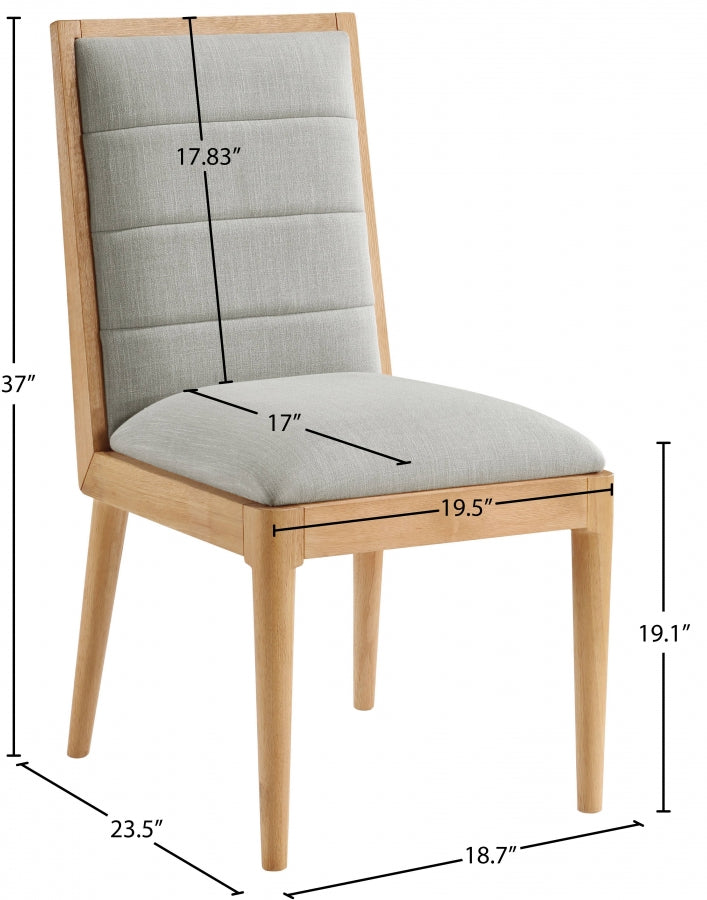 Chaise de salle à manger en tissu texturé en lin Bristol