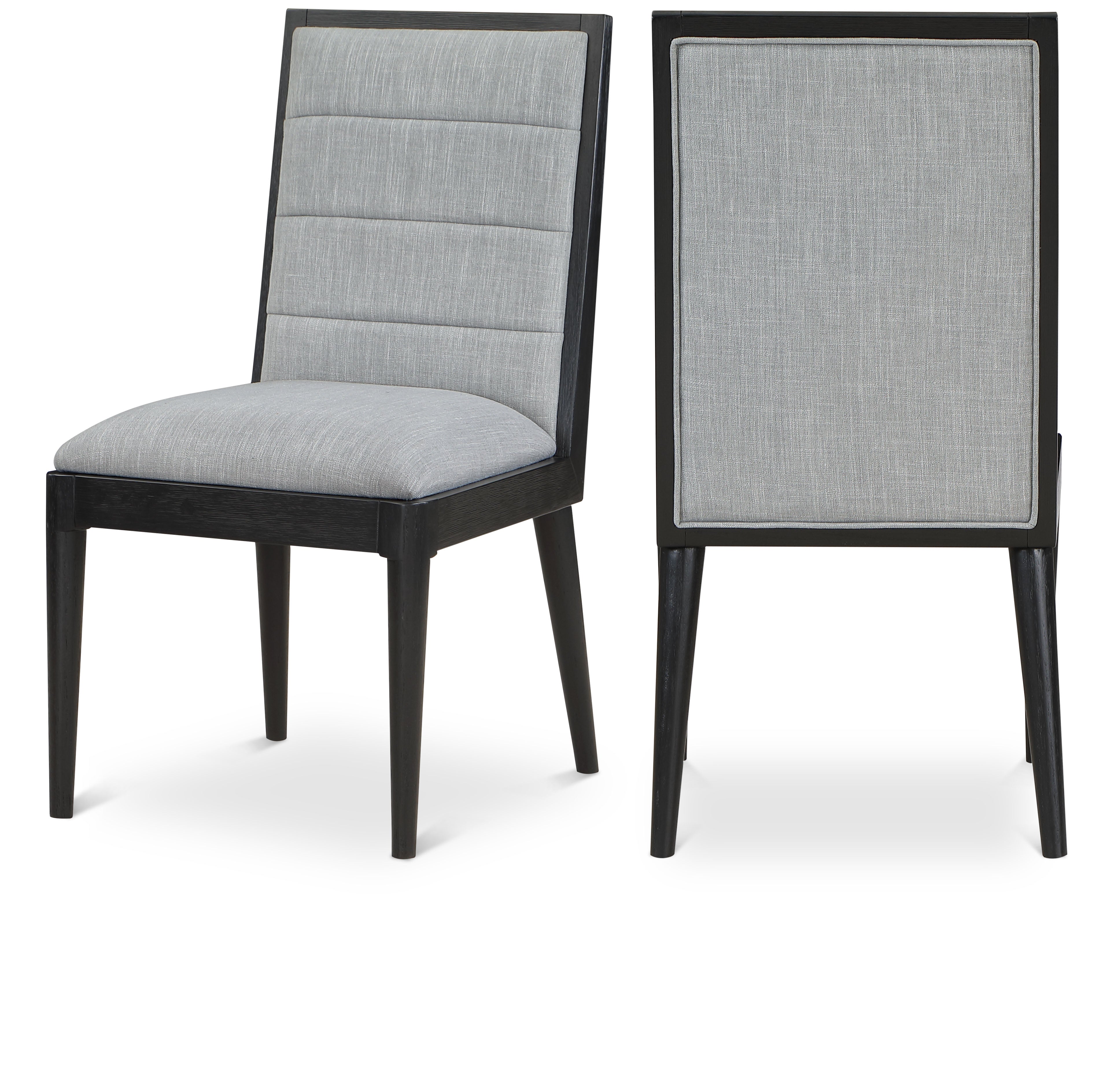 Chaise de salle à manger en tissu texturé en lin Bristol