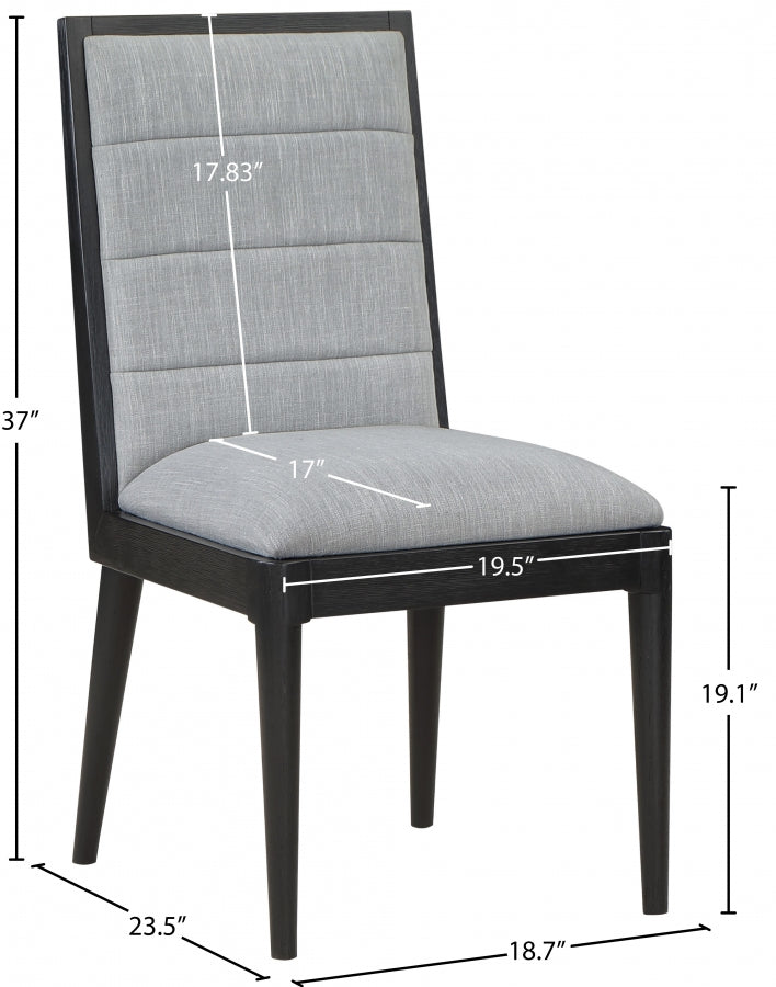 Chaise de salle à manger en tissu texturé en lin Bristol