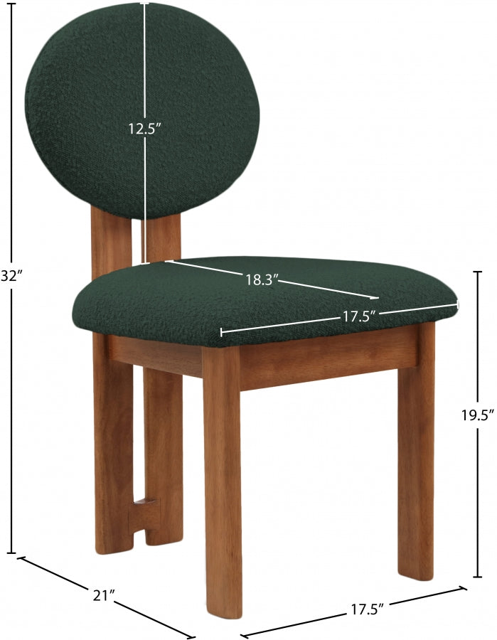 Chaise de restauration en tissu napa boucle
