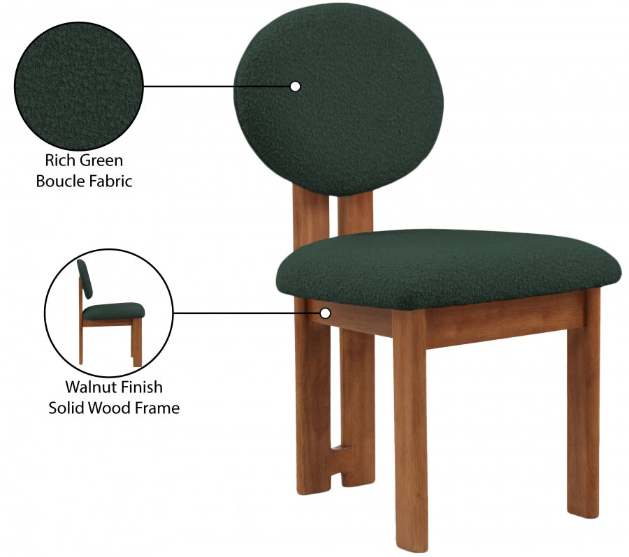Chaise de restauration en tissu napa boucle