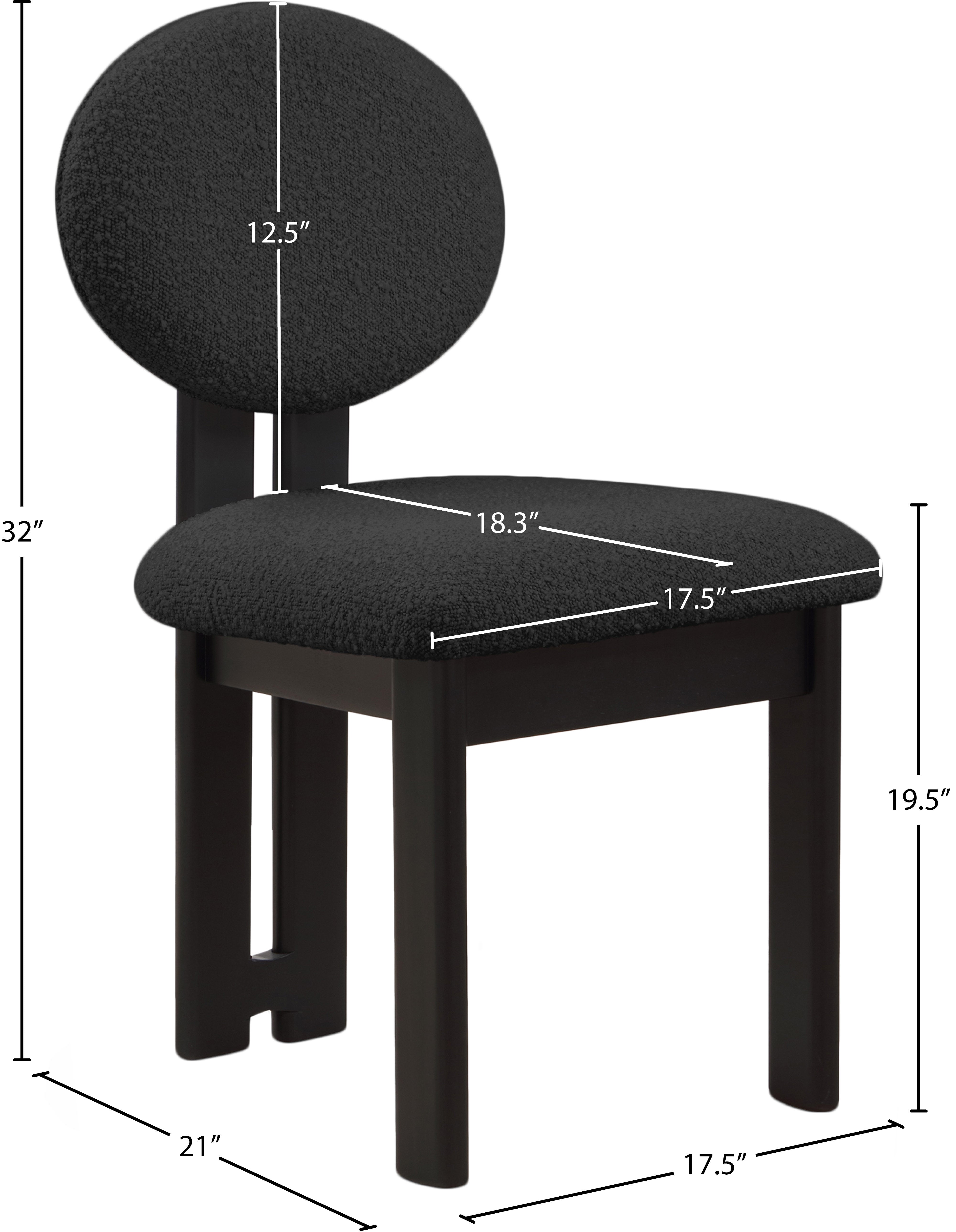 Chaise de restauration en tissu napa boucle