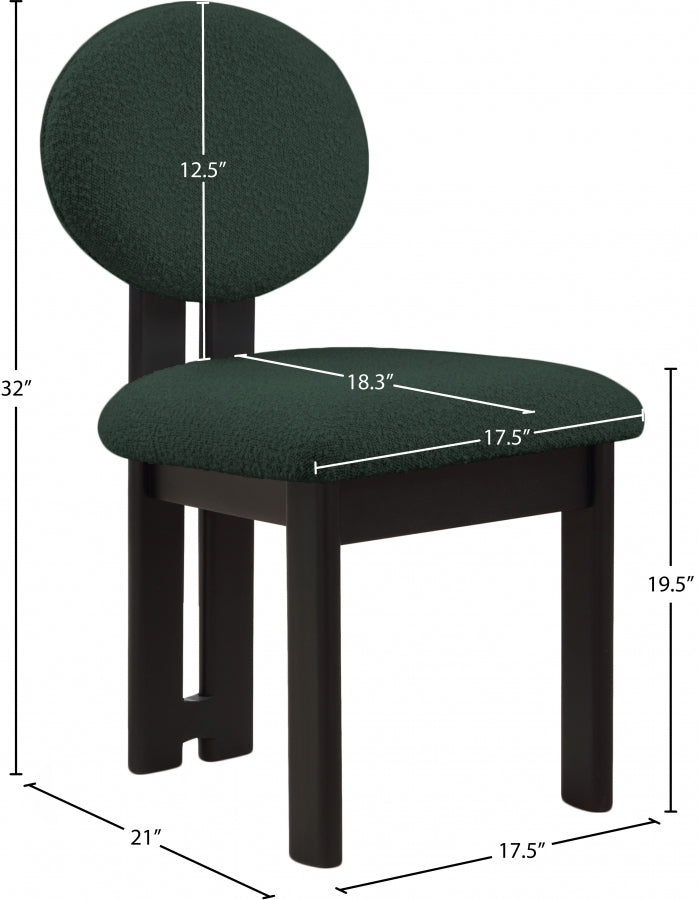 Chaise de restauration en tissu napa boucle