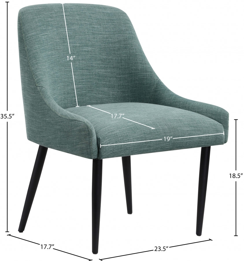 Chaise de salle à manger en tissu texturé en lin Camden