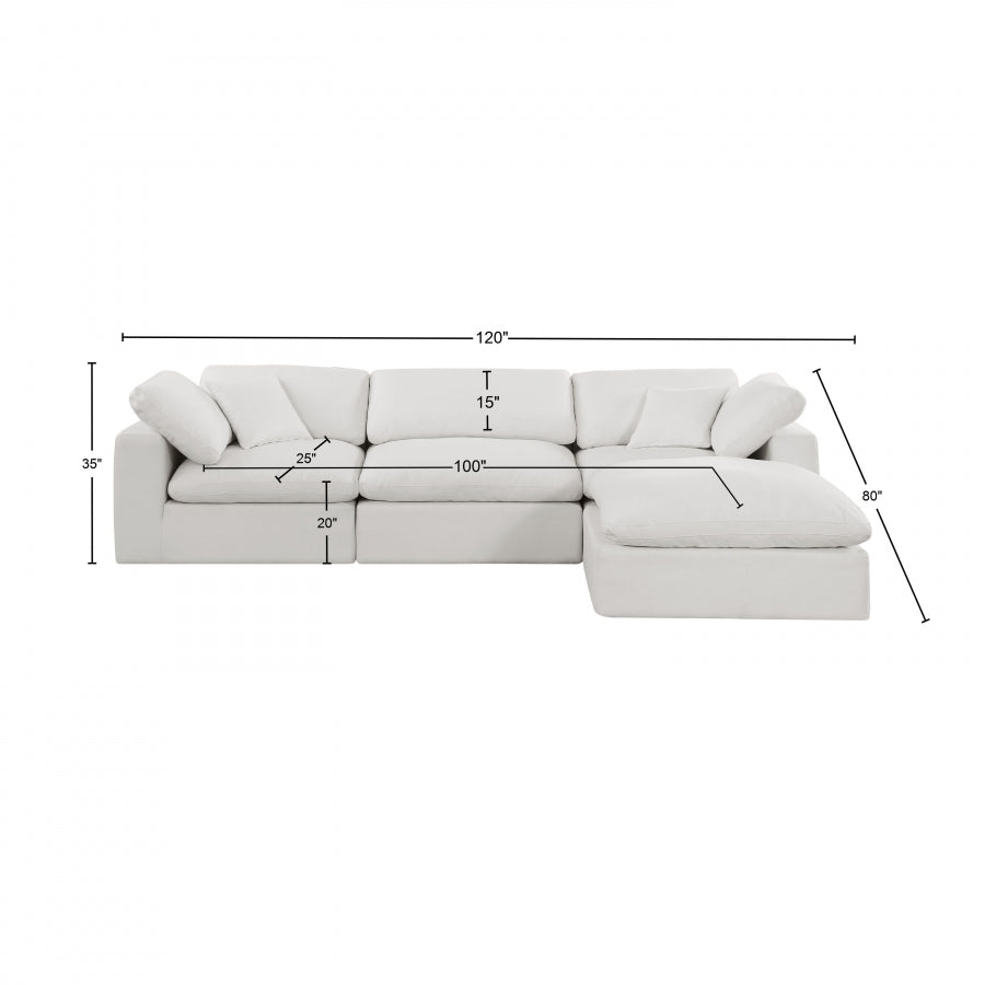 Canapé sectionnel confortable en tissu texturé en lin