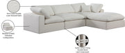Canapé sectionnel confortable en tissu texturé en lin