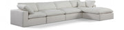 Canapé sectionnel confortable en tissu texturé en lin