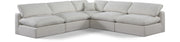 Canapé sectionnel confortable en tissu texturé en lin