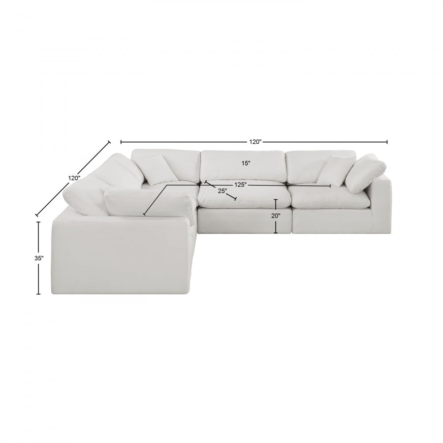 Canapé sectionnel confortable en tissu texturé en lin