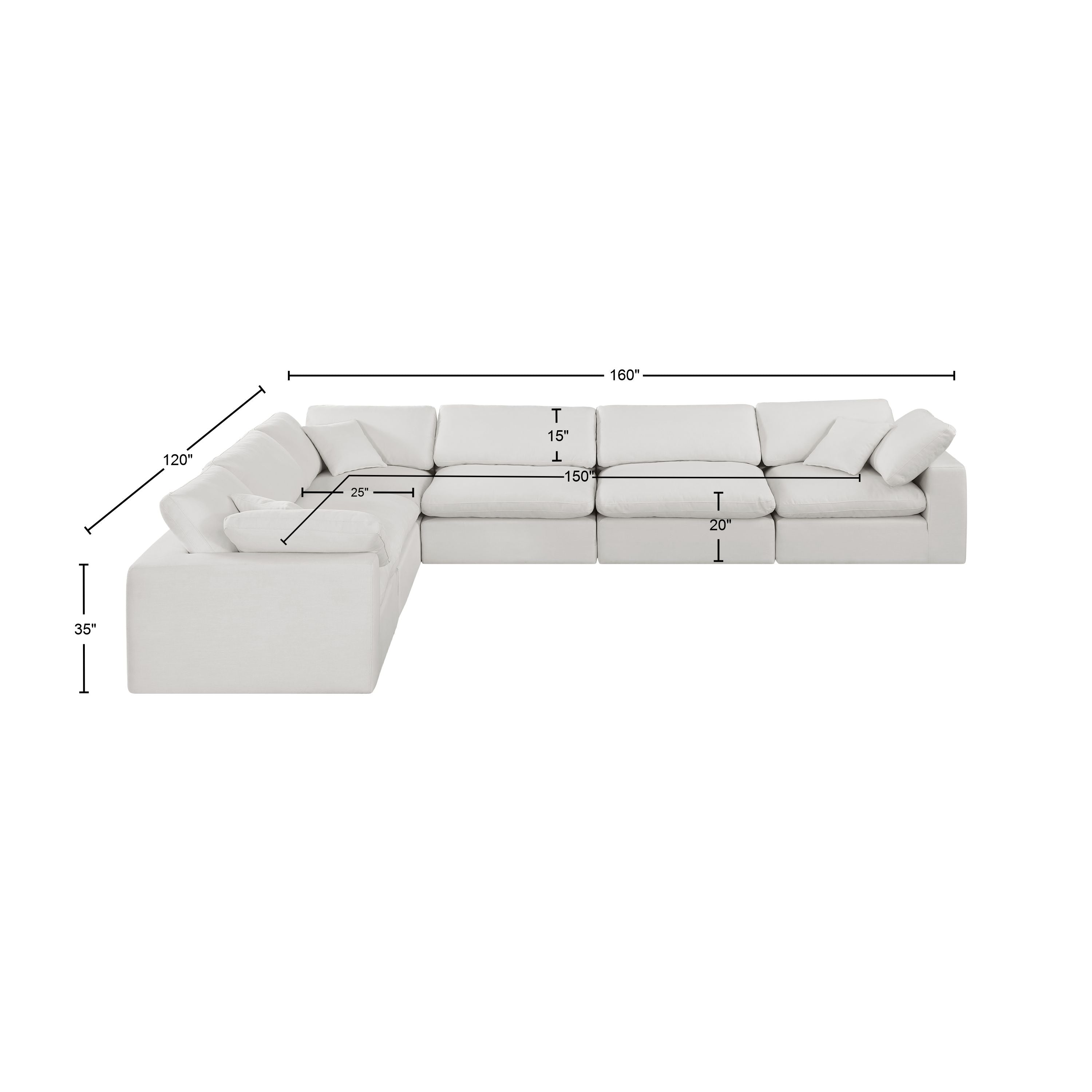 Canapé sectionnel confortable en tissu texturé en lin
