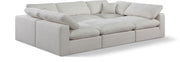 Canapé sectionnel confortable en tissu texturé en lin