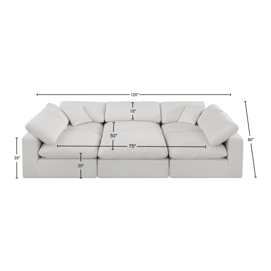Canapé sectionnel confortable en tissu texturé en lin