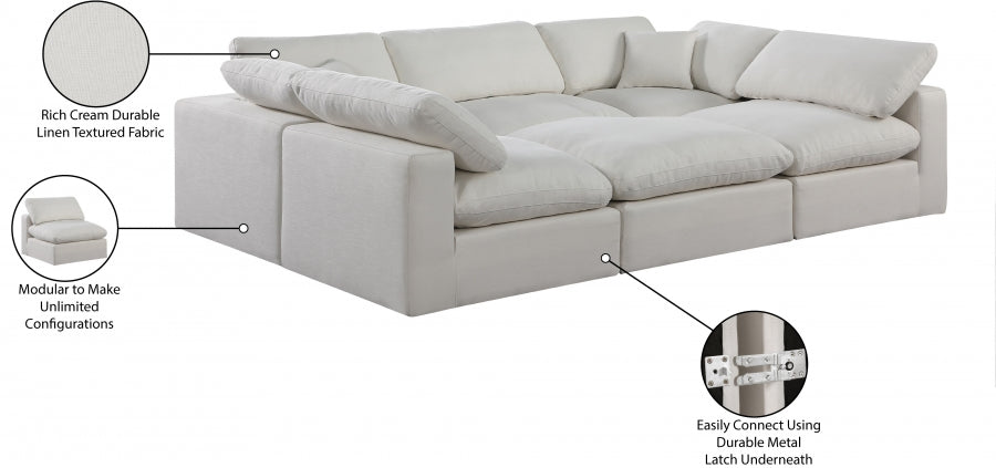 Canapé sectionnel confortable en tissu texturé en lin