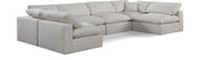 Canapé sectionnel confortable en tissu texturé en lin
