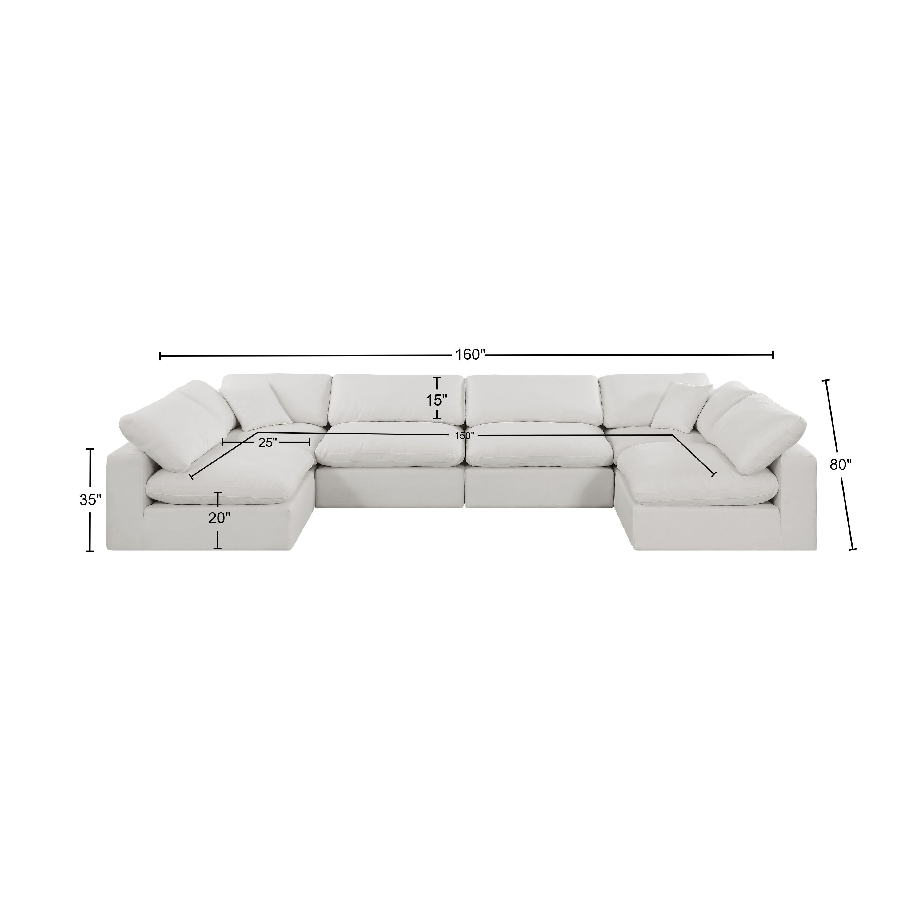 Canapé sectionnel confortable en tissu texturé en lin
