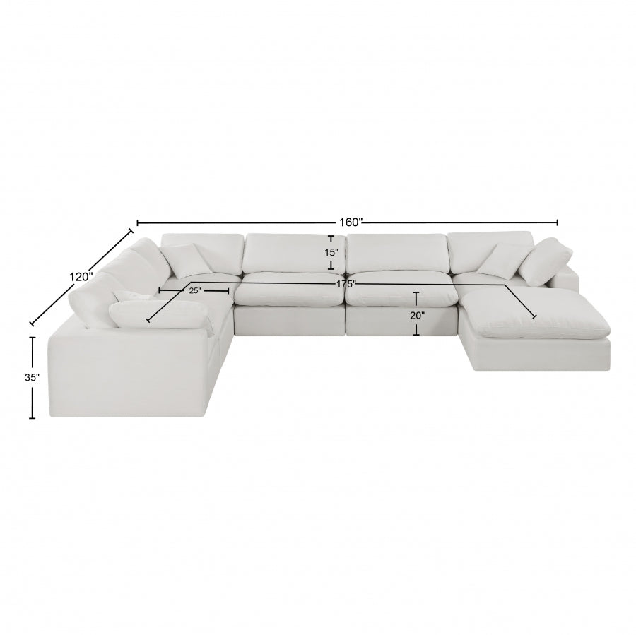 Canapé sectionnel confortable en tissu texturé en lin