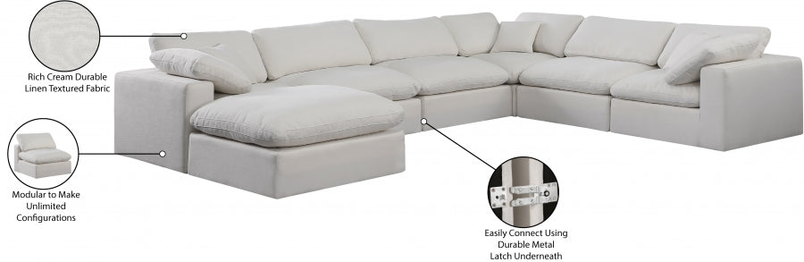 Canapé sectionnel confortable en tissu texturé en lin