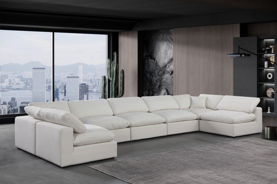 Canapé sectionnel confortable en tissu texturé en lin