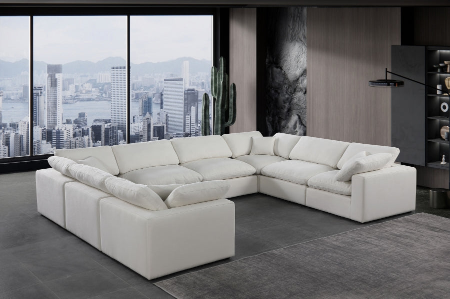 Canapé sectionnel confortable en tissu texturé en lin