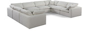 Canapé sectionnel confortable en tissu texturé en lin