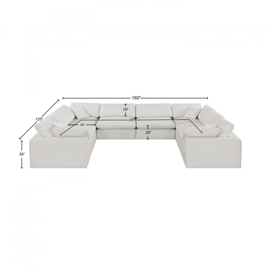 Canapé sectionnel confortable en tissu texturé en lin