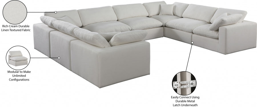 Canapé sectionnel confortable en tissu texturé en lin