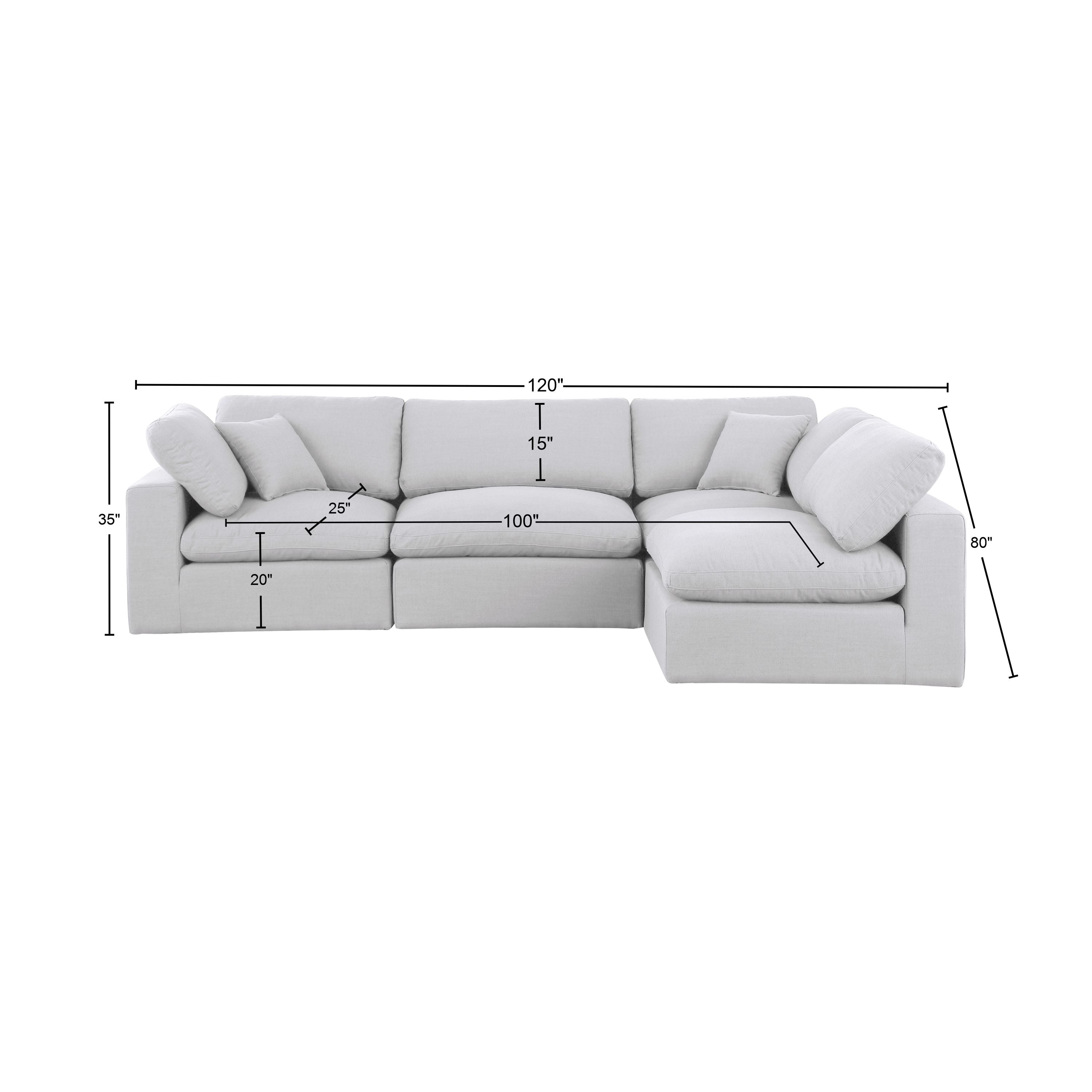 Canapé sectionnel confortable en tissu texturé en lin