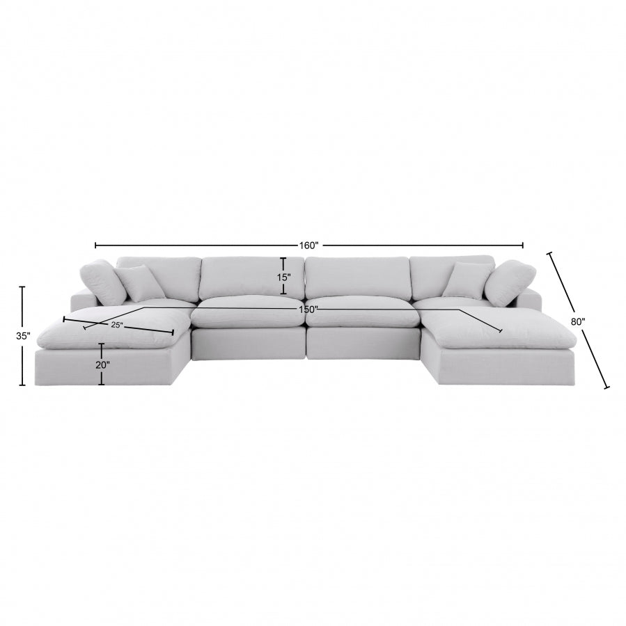 Canapé sectionnel confortable en tissu texturé en lin