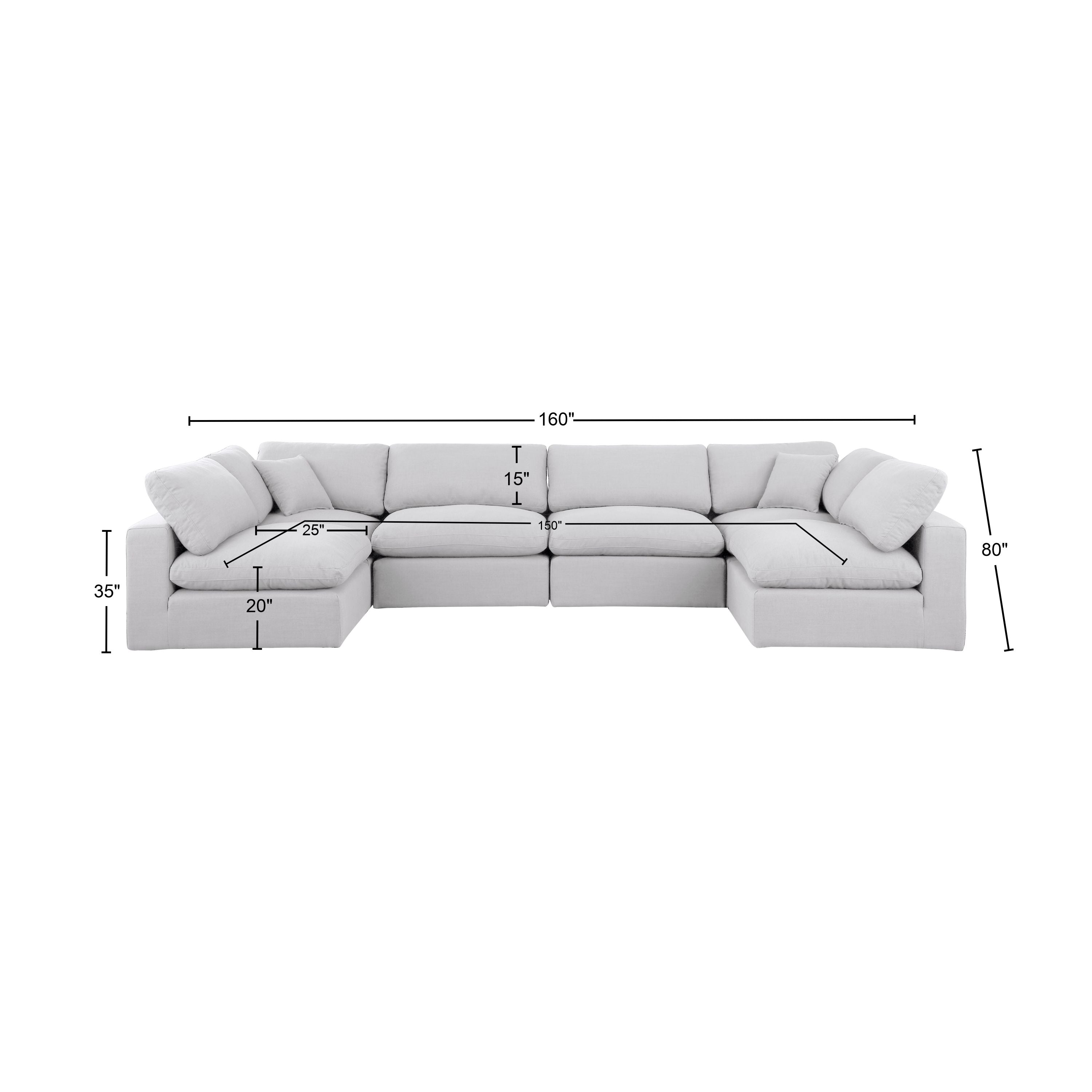 Canapé sectionnel confortable en tissu texturé en lin
