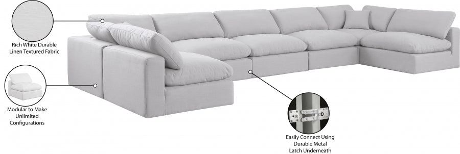Canapé sectionnel confortable en tissu texturé en lin