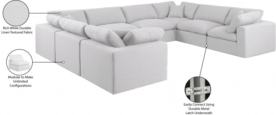 Canapé sectionnel confortable en tissu texturé en lin