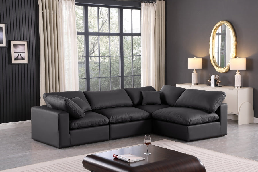 Canapé sectionnel confortable en cuir végétalien