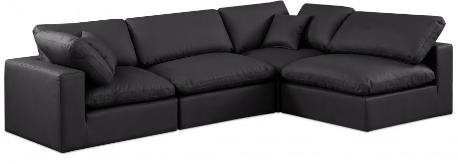 Canapé sectionnel confortable en cuir végétalien
