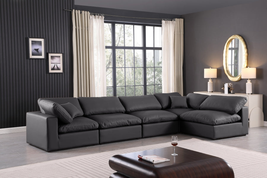 Canapé sectionnel confortable en cuir végétalien