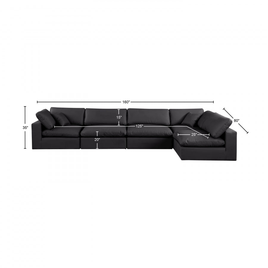 Canapé sectionnel confortable en cuir végétalien
