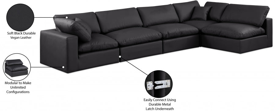 Canapé sectionnel confortable en cuir végétalien